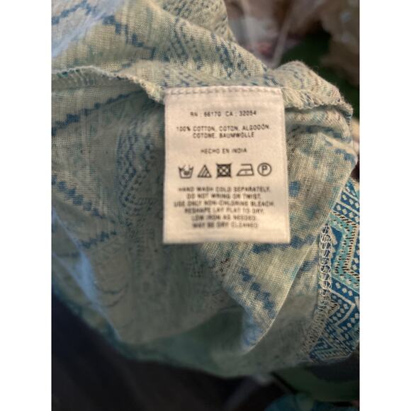 Akemi + Kin ANTHRO Turquoise Sequin Top S Bohemian Festival Hippie Mermaid - Picture 10 of 10